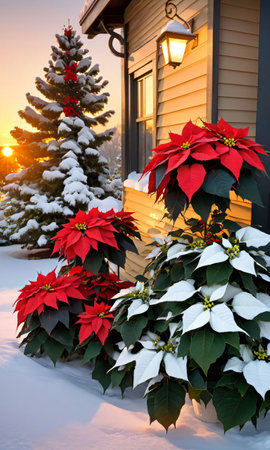 A Christmas Tree. Generative AIの素材