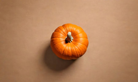 Orange Pumpkin, Top View. Generative AIの素材