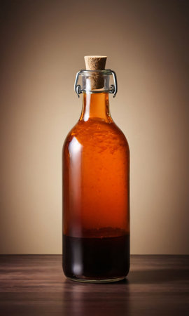 Elixir In A Glass Bottle. Generative AIの素材