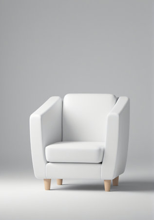 Armchair Isolated On A White Background. Generative AIの素材