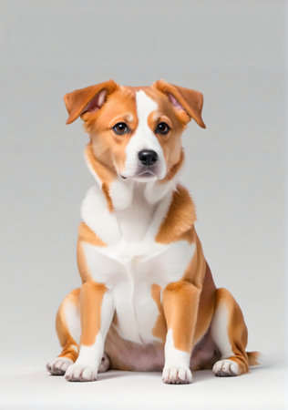 Dogs Isolated On A White Background. Generative AIの素材