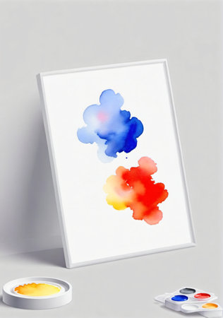 Watercolor Painting Isolated On A White Background. Generative AIの素材