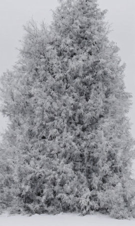 A Decorated Tree In A Desert With Snow Falling Gently. Generative AIの素材