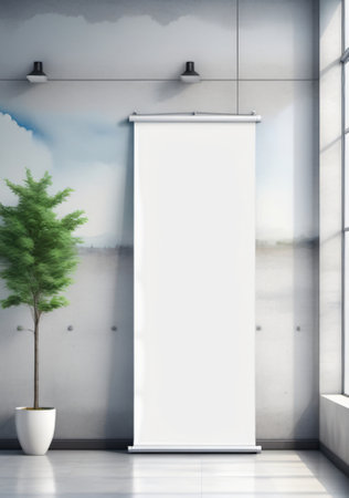 A White Door With A Tree In It. Generative AIの素材