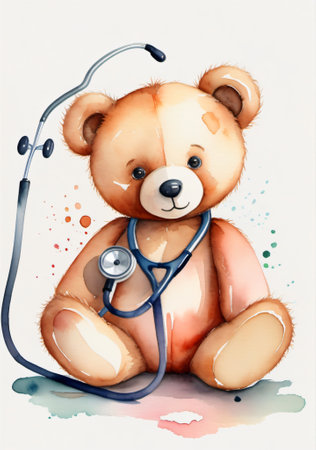 A Teddy Bear With A Ste And A Ste. Generative AIの素材