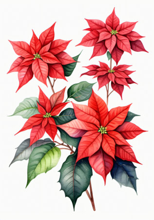 Poinse Christmas Poinse Poinse. Generative AIの素材