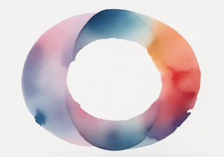 Abstract watercolor painted background. Colorful watercolor painted background.の素材