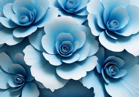 close up of blue and white flower petals, abstract background.の素材
