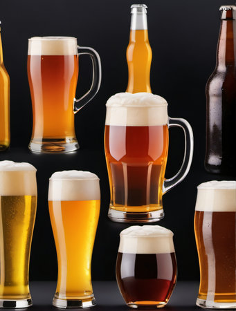 Photo Of Beer Set Color. Generative AIの素材