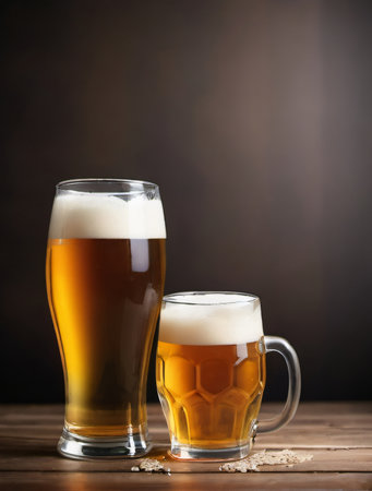 Photo Of Beer Background. Generative AIの素材