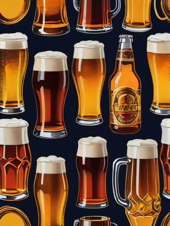 Photo Of Beer Set Color. Generative AIの素材
