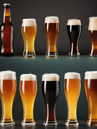Photo Of Beer Set Color. Generative AIの素材