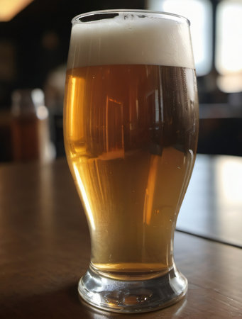 Photo Of Beautiful Glass Of Beer. Generative AIの素材