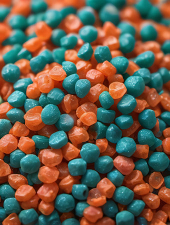 Colorful candies as a background. Macro. Selective focus.の素材