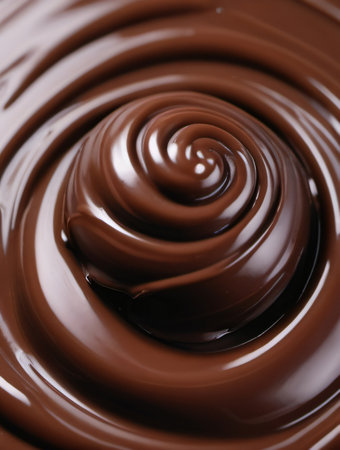 close up of a chocolate swirl as background or texture, shallow dofの素材
