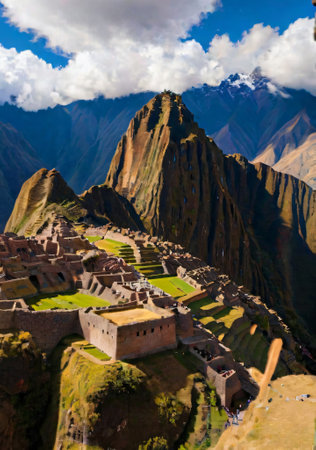 Machu Picchu, Peru, South America. Sacred Valley of the Incasの素材
