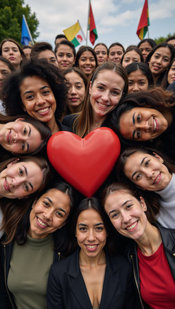 Concept illustration showcasing human rights equality diversity justice and hope through themes of respect tolerance and strong human relationshipsの素材