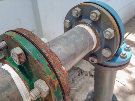Old oil valve with rusty