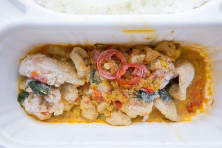 Freeze of basil Fried Chicken convenience foodの写真素材