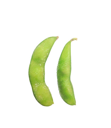 Edamame isolated Japanese soybeanの写真素材