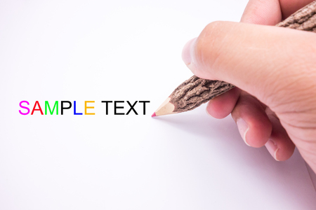 colored pencils wooden isolatedの写真素材