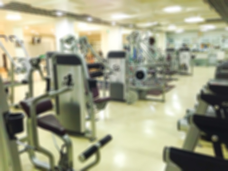 Blur fitness room as backgroundの写真素材