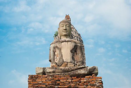 The image of Buddha at public temple in Thailandの写真素材