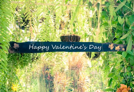Happy valentine's day concept by vintage gardenの写真素材