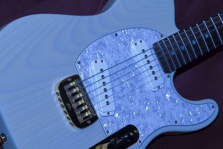 custom made guitar on dark background