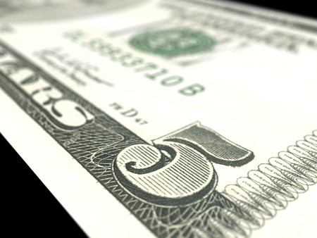 Five dollar close up. Finance money conceptの写真素材