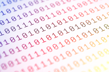 Binary background and gradient colors.の写真素材