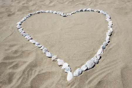 Rocks in the shape of a heart. の写真素材