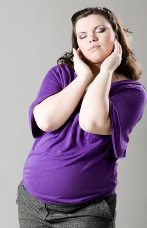 Portrait of beautiful pregnant womanの写真素材