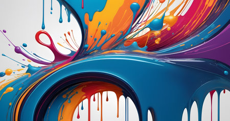 A vortex of swirling colors captivates the eye, drawing one into the depths of an abstract, artistic whirlpool. AI generationの素材