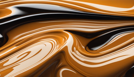 An artistic creation featuring swirling patterns of black and orange, blending into a visually captivating abstract design.. AI Generationの素材