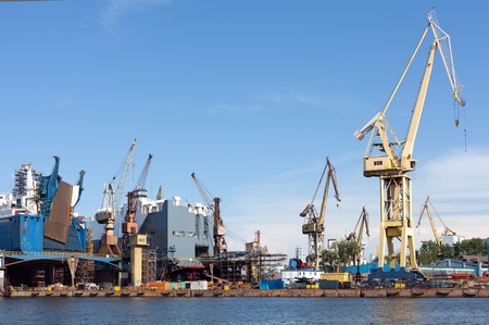Ship Repair yard of Gdansk.の写真素材