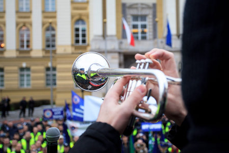 Police protest Warsaw, Poland, December 2, 2009.
