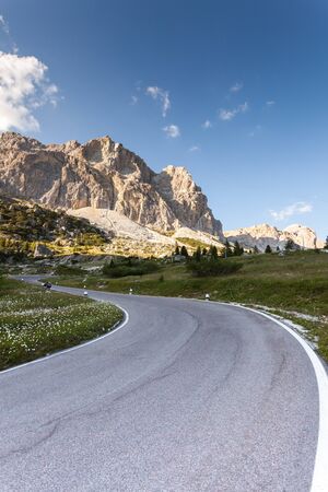 The Falzarego Pass is a high mountain pass in the province of Belluno in Italy.の写真素材