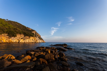 Mediterranean island in Tuscany, Italy.の写真素材