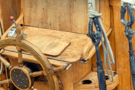 helm of sailing boat
