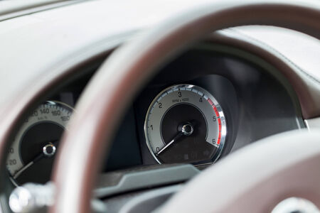 The dashboard of a modern carの写真素材