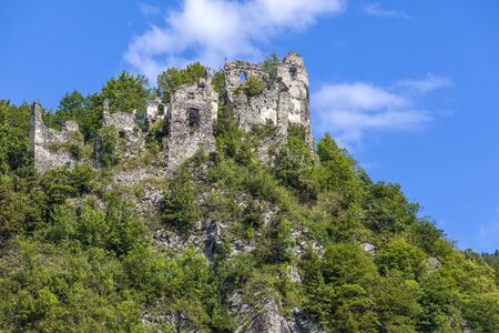 The ruins of the castle "Stary Hrad" - Slovakiaの写真素材