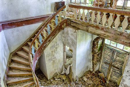 Interior of an old, abandoned building
