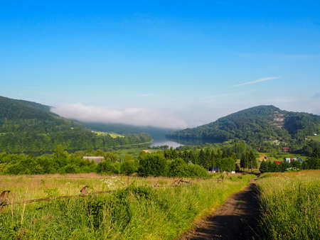 Bieszczady Mountains in the morningの写真素材