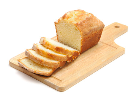 white bread on the wooden board