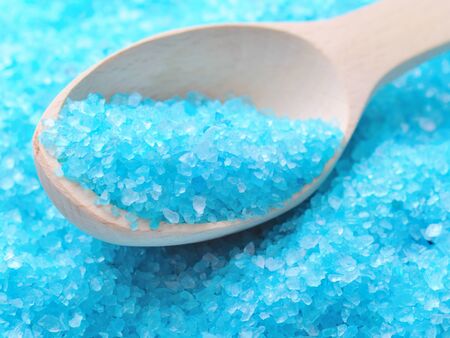 toning sea crystals and spoonの写真素材