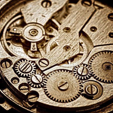 rusty mechanism in the old clock