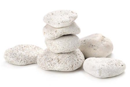 zen stones on the white backgroundの写真素材