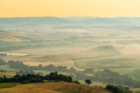 Beautiful summer landscape of Tuscany, Italy.の写真素材