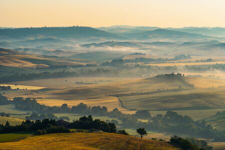 Beautiful summer landscape of Tuscany, Italy.の写真素材